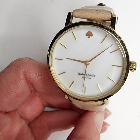 kate spade Accessories - Kate Spade New York Women's Gold & White Watch Live Colorfully Leather Band